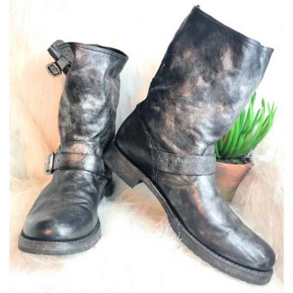 silver frye boots